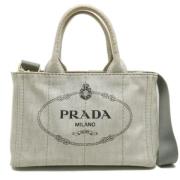 Pre-owned Denim totes Prada Vintage , White , Dames