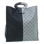 Pre-owned Canvas totes Louis Vuitton Vintage , Black , Dames