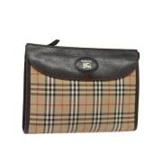 Pre-owned Canvas clutches Burberry Vintage , Beige , Dames