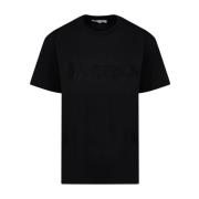 Zwart Logo Geborduurd T-Shirt JW Anderson , Black , Dames