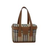 Pre-owned Canvas handbags Burberry Vintage , Beige , Dames