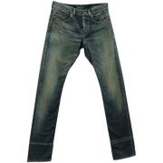 Pre-owned Cotton jeans Yves Saint Laurent Vintage , Blue , Heren