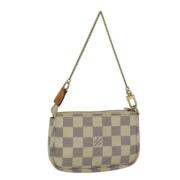 Pre-owned Canvas pouches Louis Vuitton Vintage , White , Dames