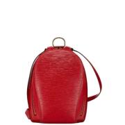 Pre-owned Leather backpacks Louis Vuitton Vintage , Red , Dames