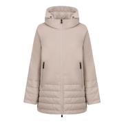 Korte parka van mat polyester People of Shibuya , Beige , Dames