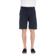 Blauwe Katoenen Bermuda Shorts Ares Myths , Blue , Heren