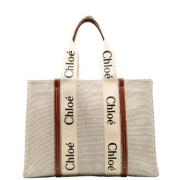 Pre-owned Canvas handbags Chloé Pre-owned , Beige , Dames