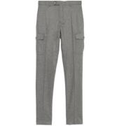 Cargo wollen broek lichtgrijs Incotex , Gray , Heren