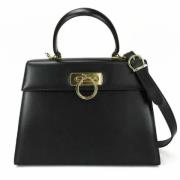 Pre-owned Leather handbags Salvatore Ferragamo Pre-owned , Black , Dam...