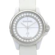 Pre-owned Metal watches Chanel Vintage , White , Dames