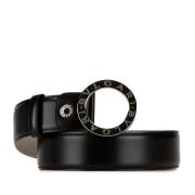 Pre-owned Leather belts Bvlgari Vintage , Black , Dames