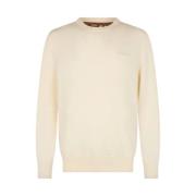 Cashmere Crewneck Sweater Regent Wit MC2 Saint Barth , White , Heren