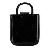 Pre-owned Leather handbags Cartier Vintage , Black , Dames