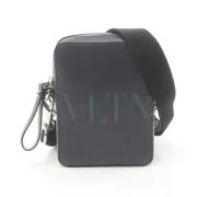 Pre-owned Leather shoulder-bags Valentino Vintage , Blue , Heren