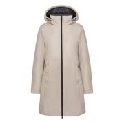 Lange Parka met Wollen Voering People of Shibuya , Beige , Dames