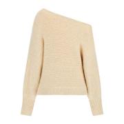 Asymmetrische Boothals Trui Guess , Beige , Dames