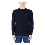 Heren Blauwe Gebreide Kleding Hugo Boss , Blue , Heren