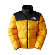 Retro Nuptse Jas in Summit Gold/Zwart The North Face , Yellow , Heren