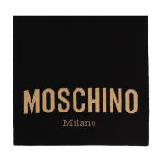 Sjaal met logo Moschino , Black , Unisex