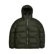 Waterdichte Winter Pufferjas Groen Rains , Black , Dames