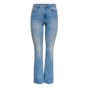 Hoge Taille Flare Jeans - Lichtblauw Only , Blue , Dames