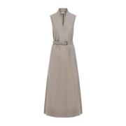 Beige Katoenen Jurk Nude & Neutrals Brunello Cucinelli , Beige , Dames