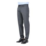 Elegante Grijze Gestreepte Broek Selected Homme , Gray , Heren