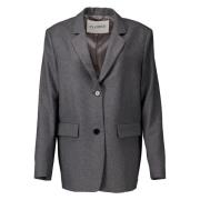 Donkergrijze Blazers Closed , Gray , Dames