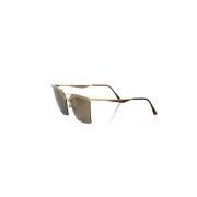 Clubmaster Zonnebril Gouden Metalen Frame Frankie Morello , Yellow , D...