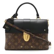 Pre-owned Canvas handbags Louis Vuitton Vintage , Black , Dames