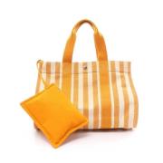 Pre-owned Canvas totes Hermès Vintage , Orange , Dames