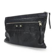 Pre-owned Leather clutches Balenciaga Vintage , Black , Dames