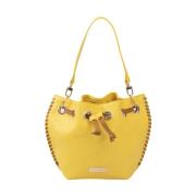 Trendy Crossbody Tas met Trekkoordsluiting Baldinini , Yellow , Dames