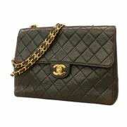 Pre-owned Leather chanel-bags Chanel Vintage , Black , Dames