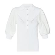 Witte Gebreide Dames Polo Shirt Liu Jo , White , Dames