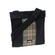 Pre-owned Nylon shoulder-bags Burberry Vintage , Black , Dames