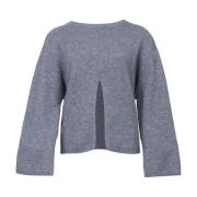 Wijde Wollen Trui Victoria Stijl Stella Forest , Gray , Dames