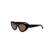 Stijlvol Leren Schoudertas Celine , Black , Dames