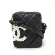 Pre-owned Leather chanel-bags Chanel Vintage , Black , Dames