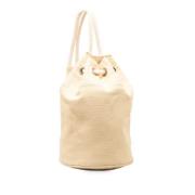 Pre-owned Cotton shoulder-bags Hermès Vintage , Beige , Dames