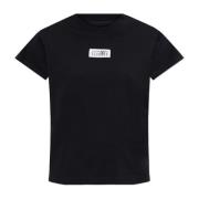 T-shirt met logo MM6 Maison Margiela , Black , Dames