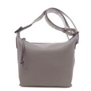 Pre-owned Leather shoulder-bags Loewe Pre-owned , Gray , Dames