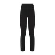 Zwarte Leggings voor Vrouwen Aw24 Moncler , Black , Dames