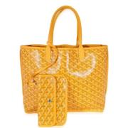 Pre-owned Canvas shoulder-bags Goyard Vintage , Yellow , Dames