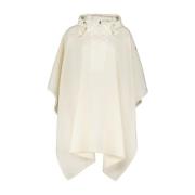 Wollen cape voor vrouwen Moncler , White , Dames