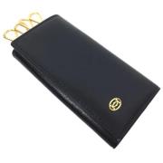 Pre-owned Leather key-holders Cartier Vintage , Black , Heren