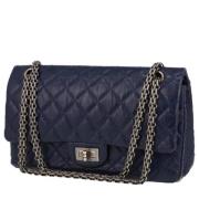 Pre-owned Leather chanel-bags Chanel Vintage , Blue , Dames