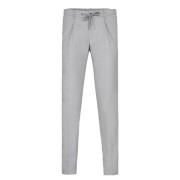 Grijze Katoen Flanel Sportcord Slim Fit Profuomo , Gray , Heren