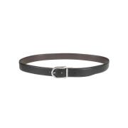 Zwart Staffa Gesp Riem Z Zegna , Black , Heren