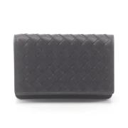 Pre-owned Leather wallets Bottega Veneta Vintage , Black , Dames